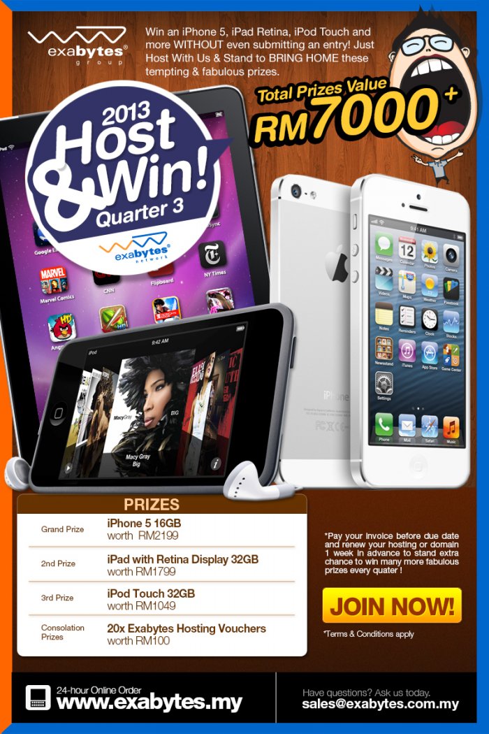 Exabytes.com Quarter 3 Host & Win Contest Year 2013