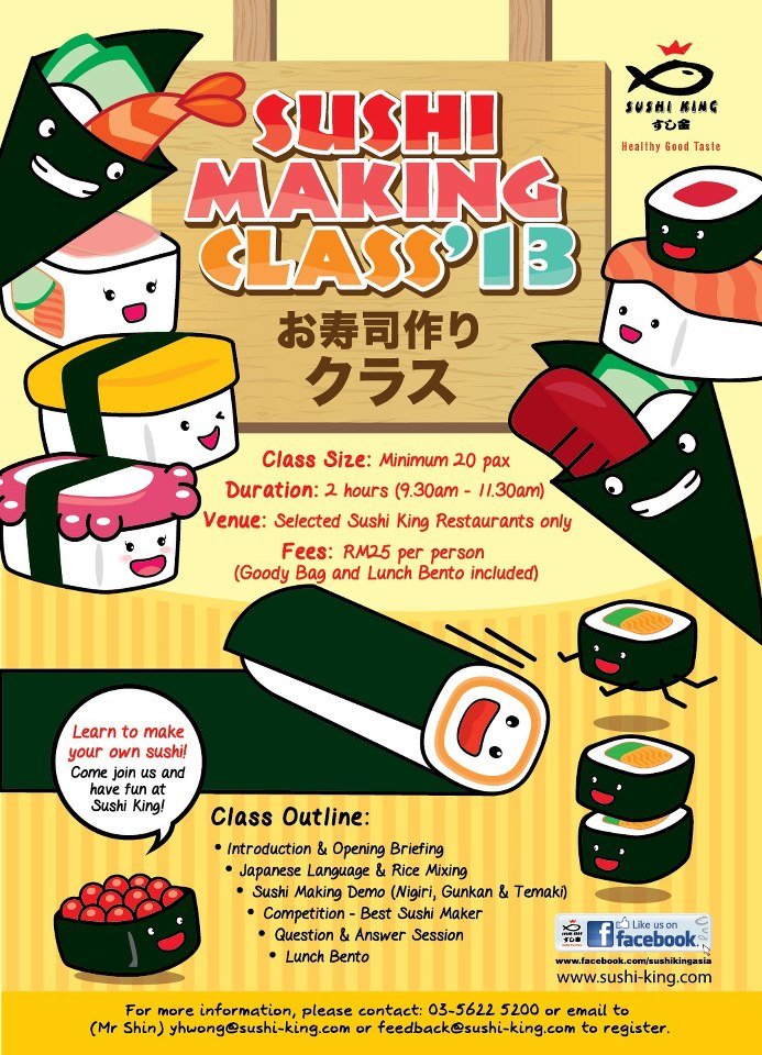 Sushi Making Class by Sushi King @ Sushi King Southgate