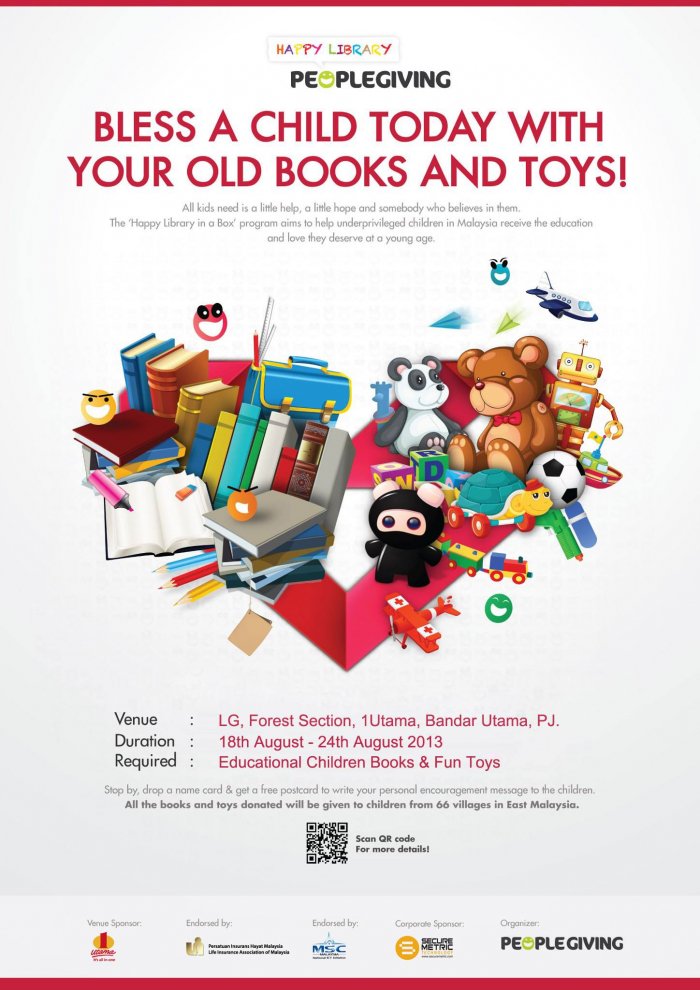 Bless A Child Today With Your Old Books And Toys by PeopleGiving