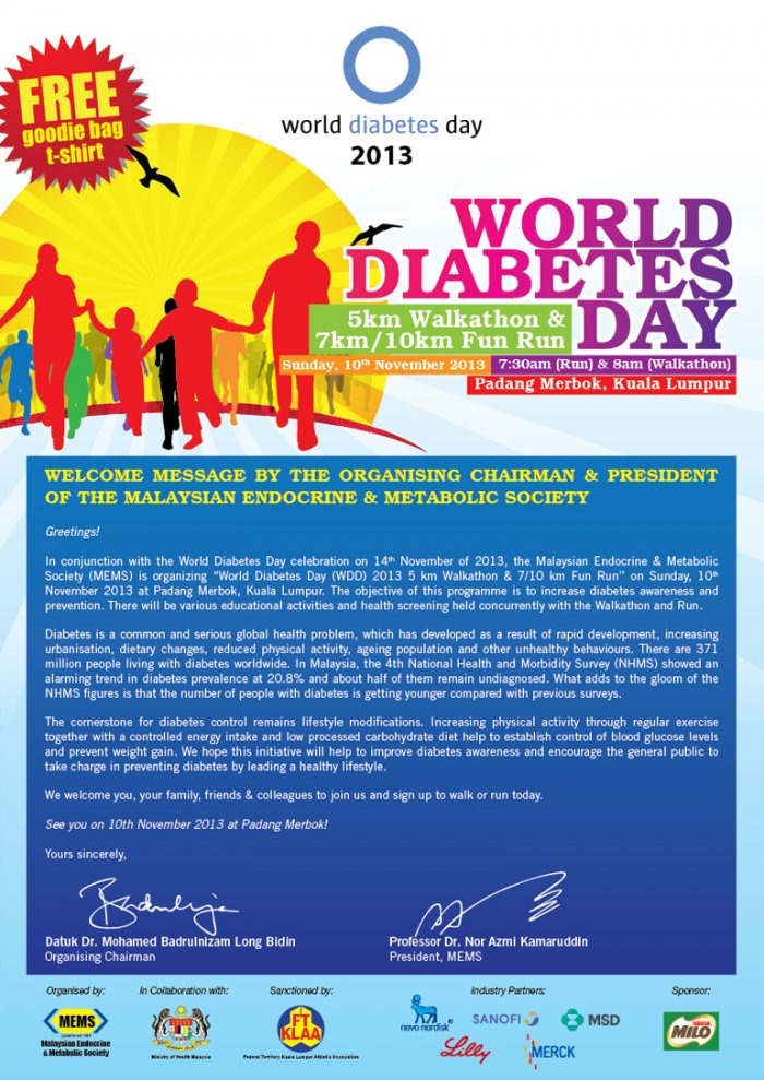 World Diabetes Day 2013 - 5km Walkathon & 7km/10km Fun Run