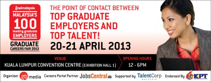 Malaysia’s 100 Graduate Careers Fair 2013