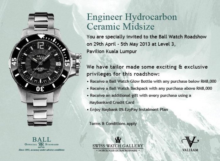 Ball Watch Roadshow @ Pavilion KL