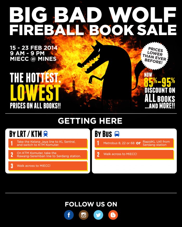 The Big Bad Wolf Fireball Book Sale 2014