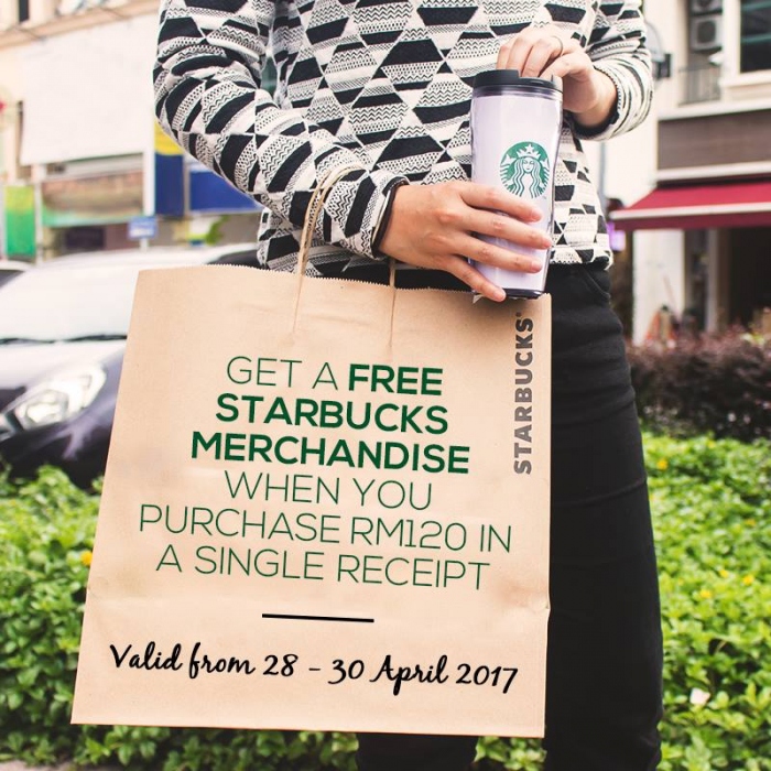 FREE Starbucks Merchandise For Purchase Over RM120