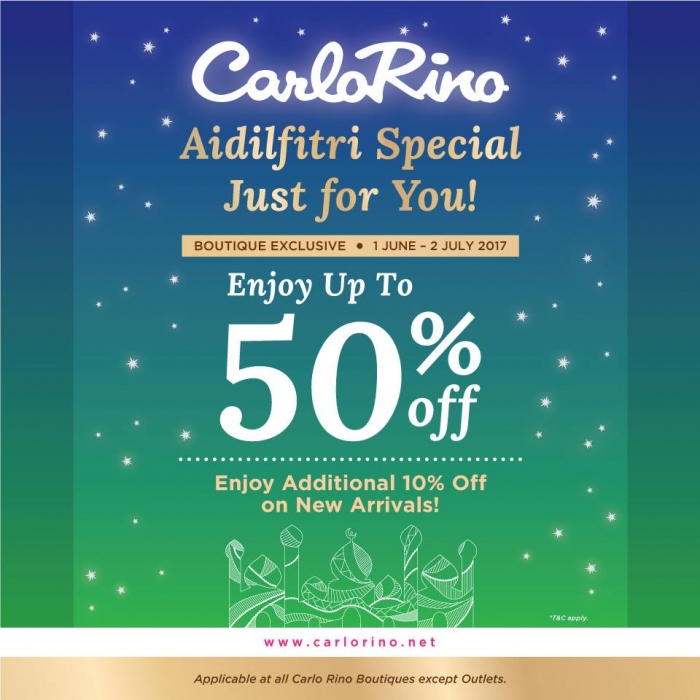 Carlo Rino Hari Raya Special - Up To 50% OFF + 20% OFF