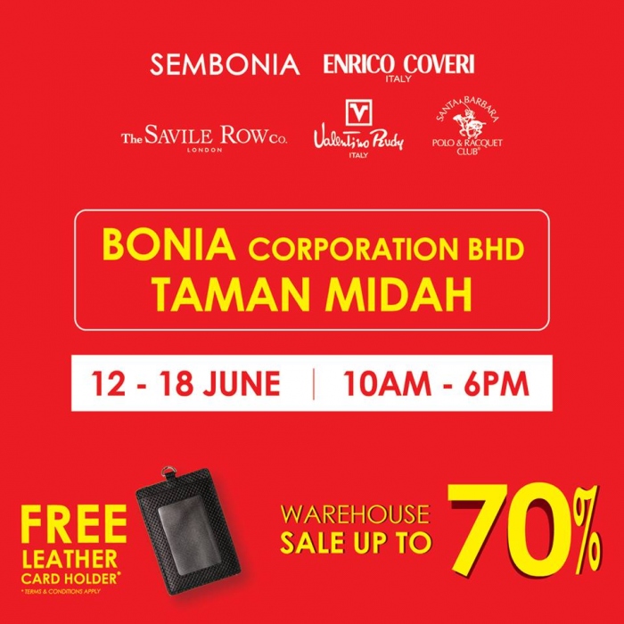 Bonia Warehouse Sale - Up To 70% OFF + Free Leather Gift