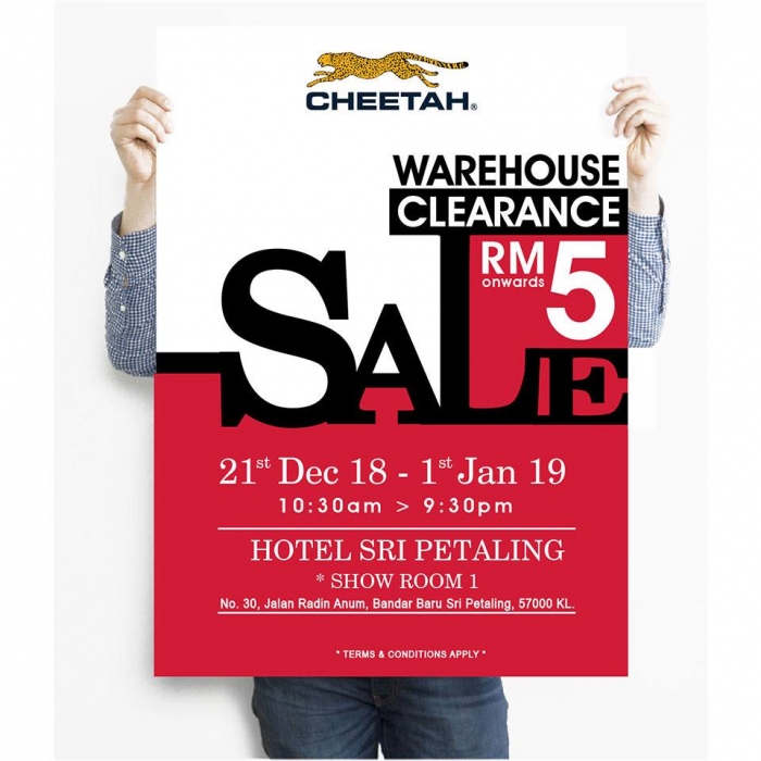 Cheetah Warehouse Clearance Sales 2018