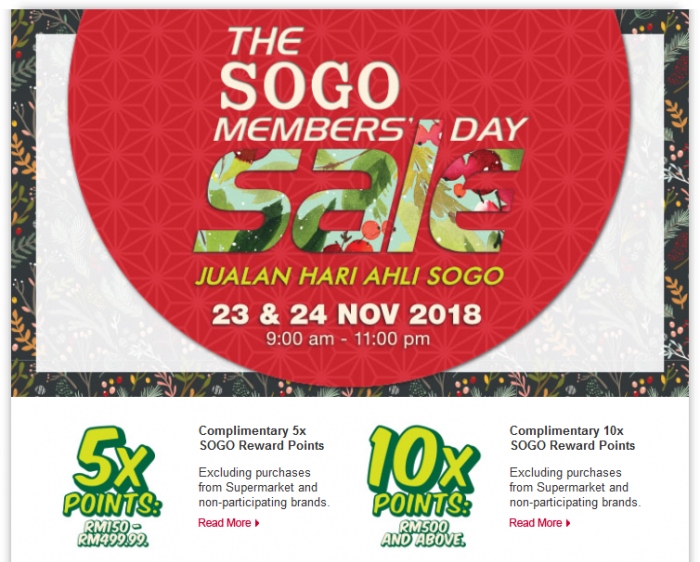 The Sogo Members Sale / Jualan Hari Ahli Sogo